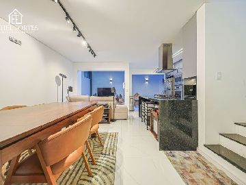 SALA DE ESTAR E JANTAR INTEGRADAS COM A COZINHA