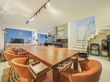 SALA DE ESTAR E JANTAR INTEGRADAS COM A COZINHA
