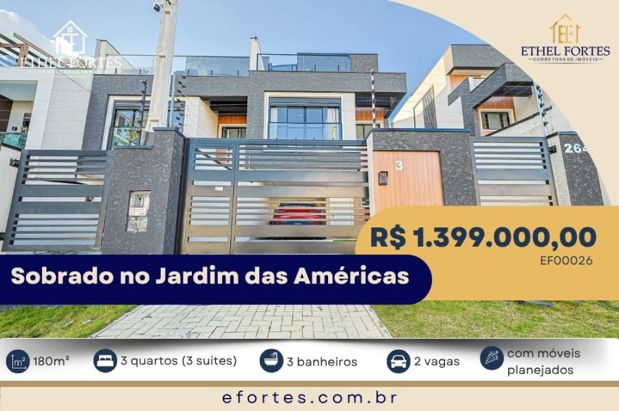 Sobrado - Venda - Jardim das Américas - Curitiba - PR